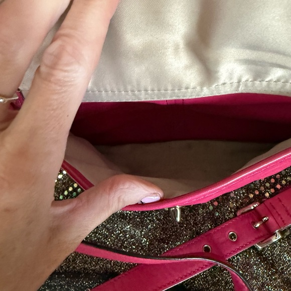 COACH Ltd Ed FRANCINE FUSCHIA PINK DOME TOTE BAG - Picture 2 of 4